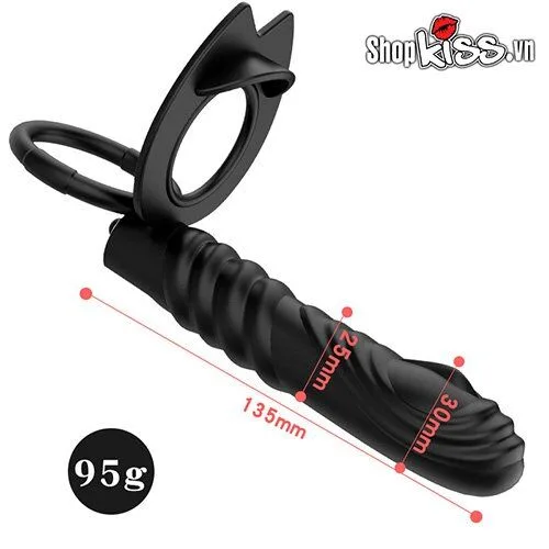 Vibrating Penis Ring with Anal Stimulator for Men — hình 4