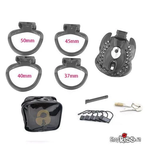 Transparent high-quality male chastity device for thrill — hình 4