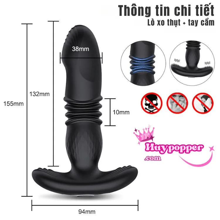 Florita Prostate Massager Remote Control 10 Modes — hình 2