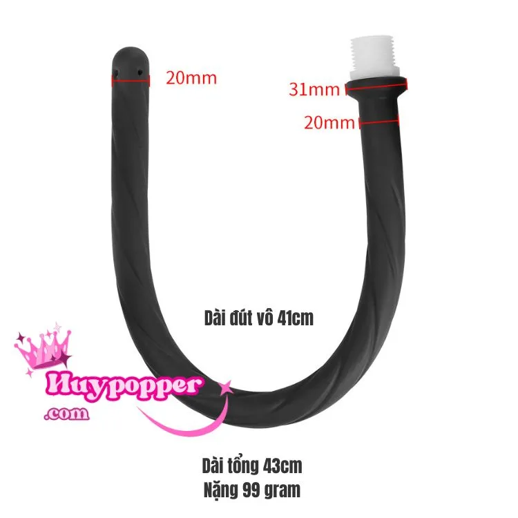 BDSM Silicone Anal Hygiene Douche Soft Flexible — hình 2