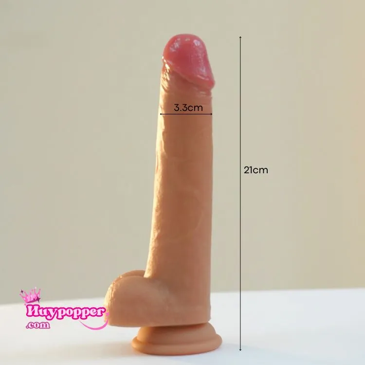 Ultra-Realistic Double Skin Silicone Dildo Medical Grade — hình 4