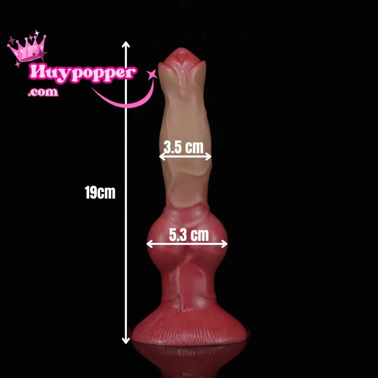 Dog Style Silicone Realistic Soft Flexible Dildo for Pleasure
