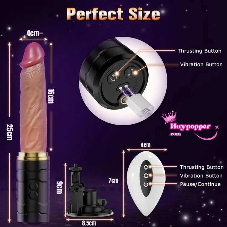 High Power Vibrating Telescopic Realistic Dildo with Remote — Exceptional Features of the Premium Telescopic Vibrator