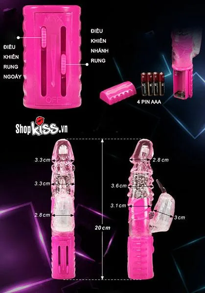 Chicken Warrior Rotating Vibrating Silicone Dildo — Powerful Functions for Maximum Satisfaction