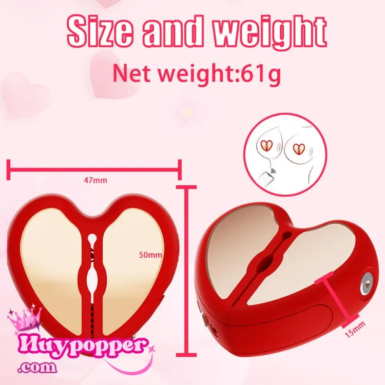 Heart Remote Control Vibrating Nipple Clamps App Operated — Practical & Efficient Rechargeable Battery