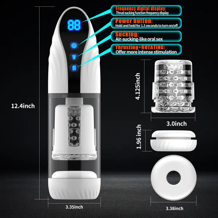Tonardo Multifunction Rotating Suction Male Masturbator — hình 6
