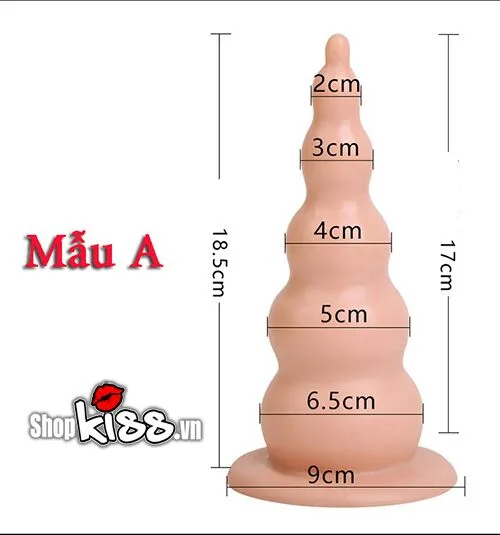 Large Size Suction Super Soft Silicone Anal Plug — Detailed Size Information