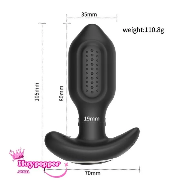 Powerful Remote Anal Vibrating Starter Plug USB Recharge — hình 3