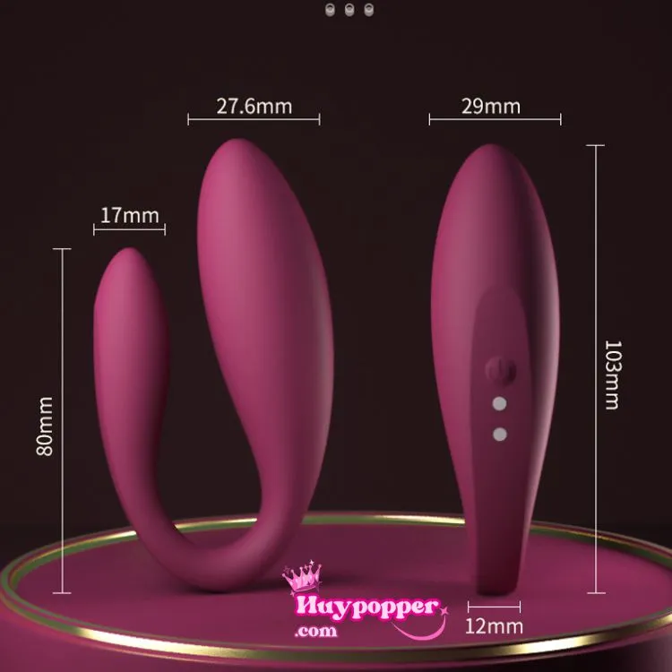Premium C-Shaped Dual Vibe Silicone Soft Massager — hình 2