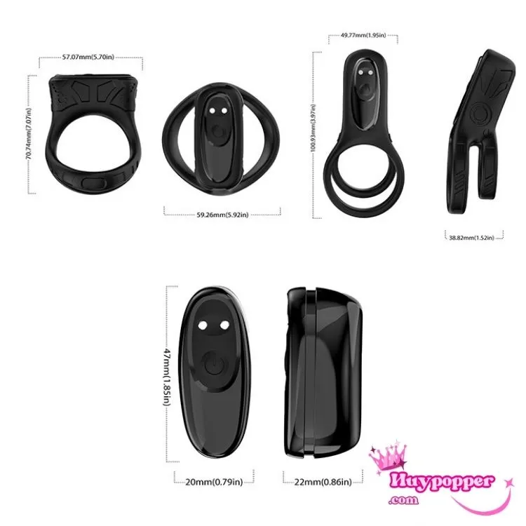 Smart Vibrating Cock Ring 9 Modes Waterproof Delay Enhancer — hình 5