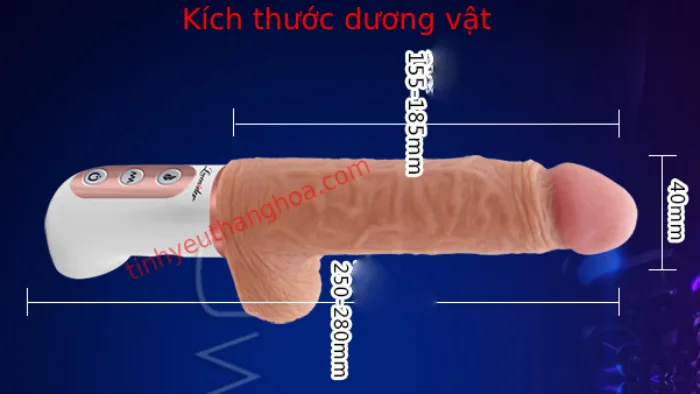Loveaider 25cm Heated Vibrating Soft Penis — hình 9