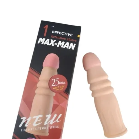 Max-man Silicone Premium Condoms Extended Length 2.5cm Men — Ultimate Size Enhancement and Comfort