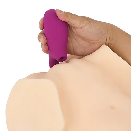 Silicone ABS Dual Stimulation Vaginal Clit Massager Pink — hình 4