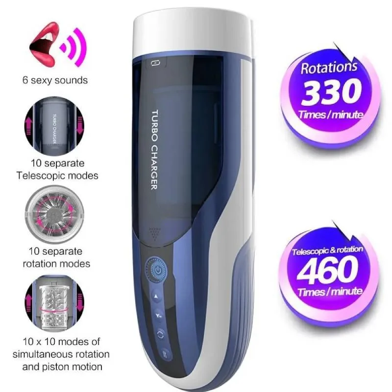 Leten Turbo Charger Multi-Function Rotating Thrusting — This innovative adult toy features an exceptional