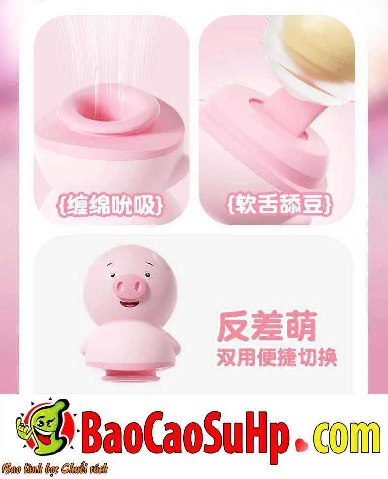 Pig Love 2in1 Licking Suction Waterproof Silicone — hình 11