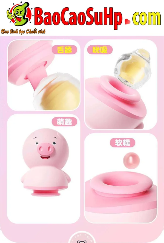 Pig Love 2in1 Licking Suction Waterproof Silicone — hình 9