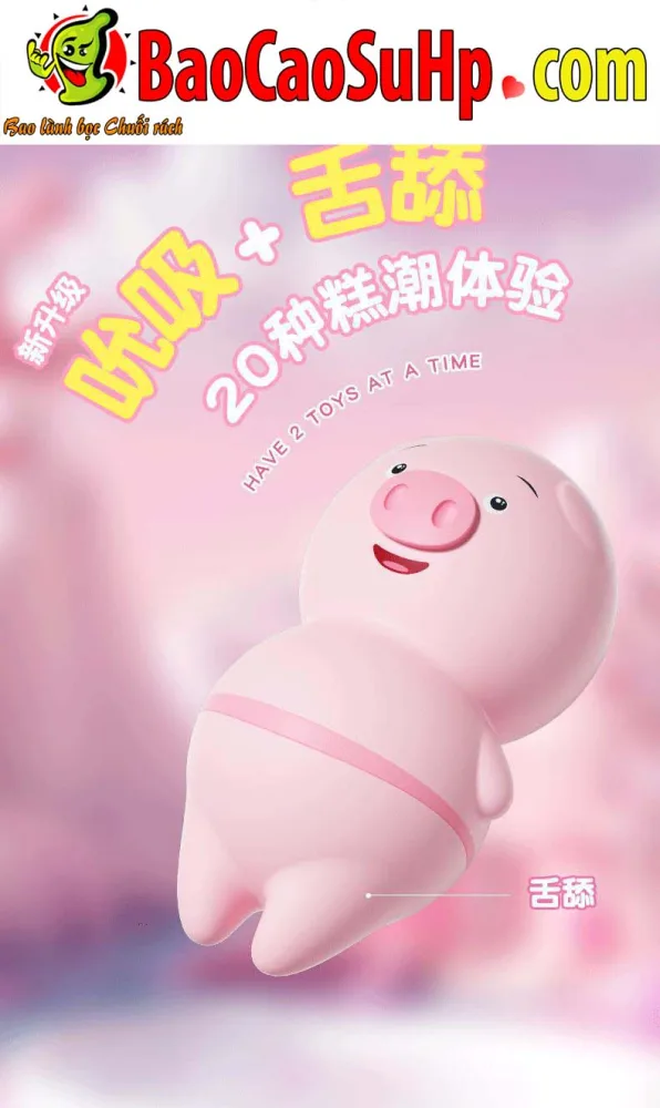 Pig Love 2in1 Licking Suction Waterproof Silicone — hình 10