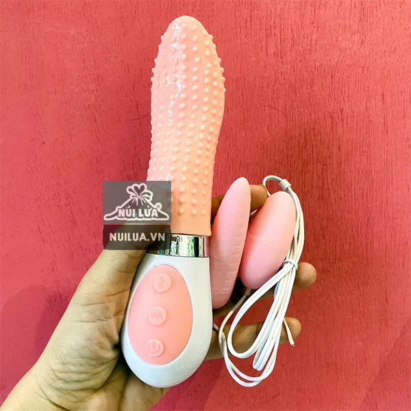 Dual-Ended Licking Tongue & Vibrating Egg Intimate Toy — hình 2