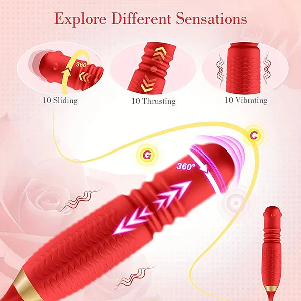 Rose Licking Tongue With Rotating Egg 3-in-1 Ultimate — hình 2