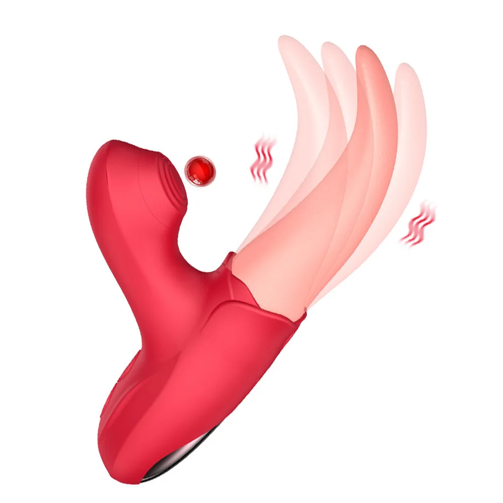 10 Mode Tongue Licking Suction Waterproof Silicone Sex Toy — Waterproof and Convenient to Use