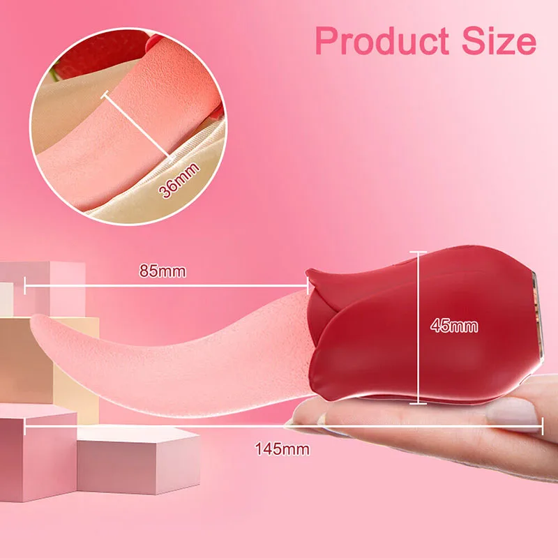 Powerful Tongue Vibrator Licking Clitoral Stimulator — hình 5