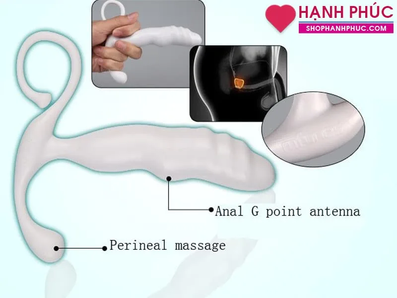 M-NEO Dual End Anal Massager White Plastic 12x3cm — Innovative Design That Hits the Spot
