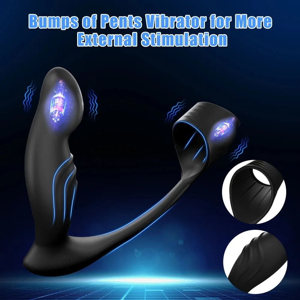Dual Motor 10 Speed Silicone Anal Butt Plug Waterproof Sex — Powerful Dual Vibration Modes with Remote Control