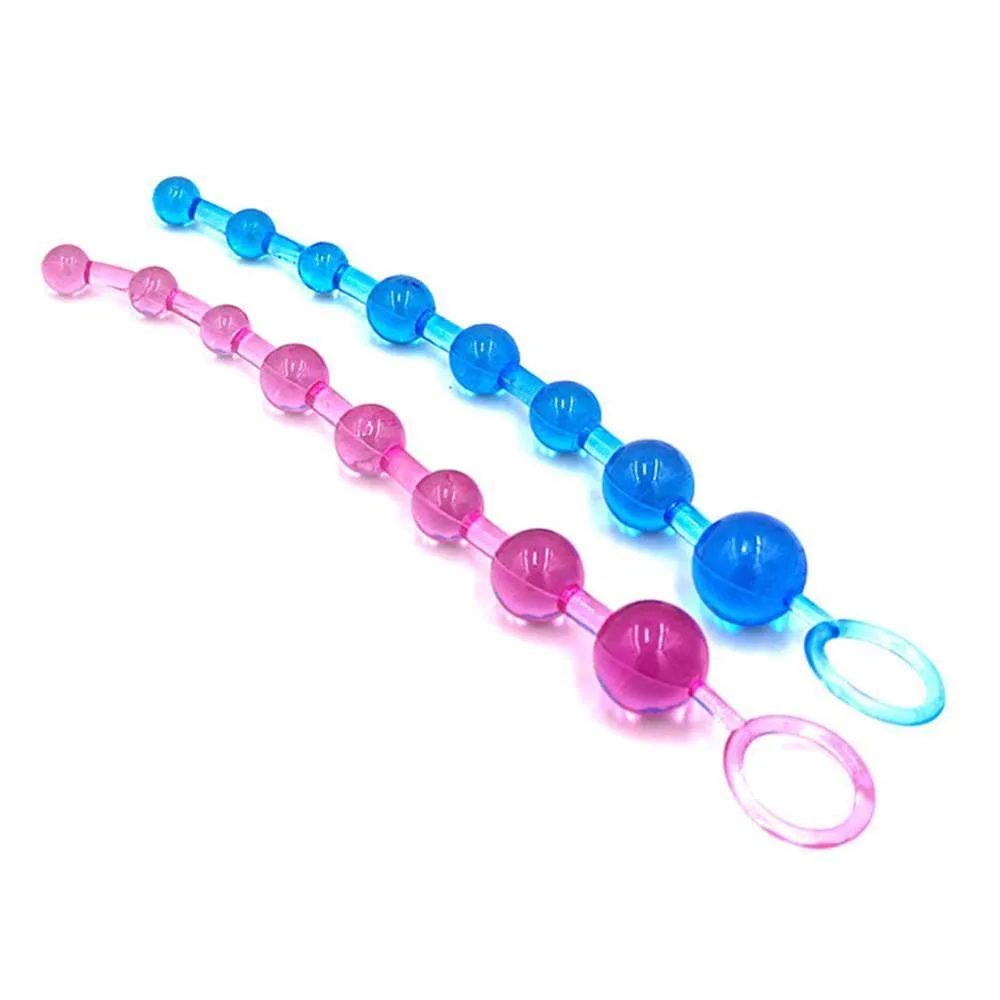 Anal Bead Toy Silicone Medical Grade Black Blue Pink Purple — hình 8