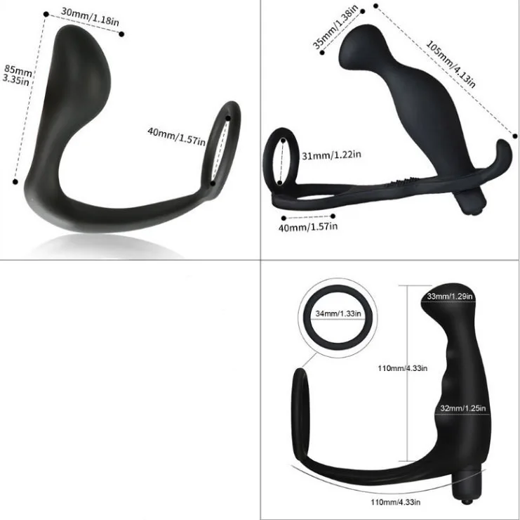 Ringing Cockring Anal Stimulator Multi-speed Vibrating Male — Easy to Use with Adjustable Options
