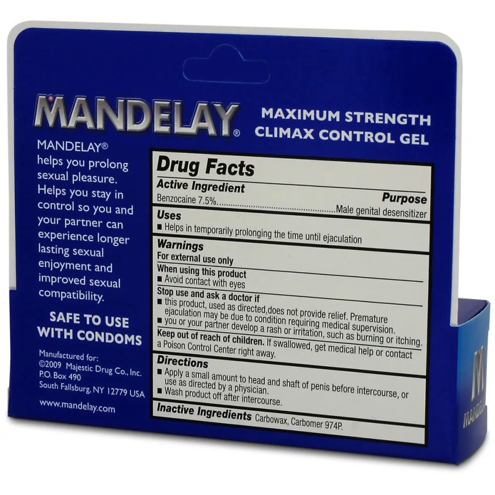 XTS08 Mandelay Delay Gel Longer Lasting Intimacy — Experience powerful, explosive moments of intimacy that