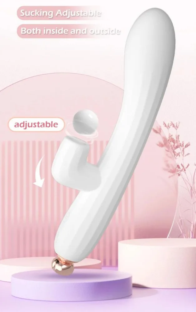 G-Spot Massage Vibrator 10 Modes ABS Silicone White Pink — hình 3