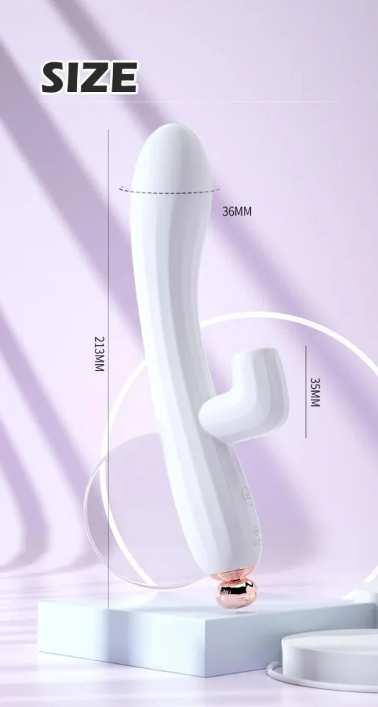 G-Spot Massage Vibrator 10 Modes ABS Silicone White Pink — hình 5