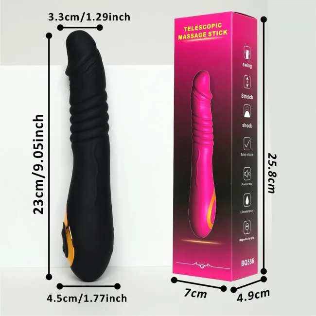 12-Speed G-Spot Rotating Vibrator Silicone Waterproof Black — Versatile 12 Vibration Modes