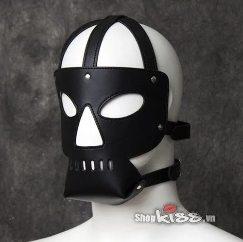 BZ10B Full Leather BDSM Mask Erotic Fetish Accessory — Premium Quality and Design