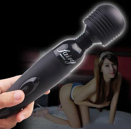 Fairy Black Powerful Massage Wand Vibrator Compact