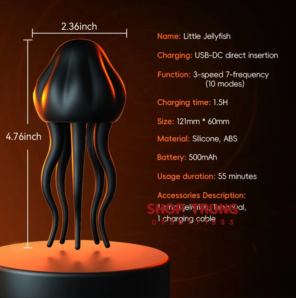 Little Jellyfish Octopus Shape Vibrator 10 Modes 2-in-1 — Perfect for men seeking to explore new pleasure dimensions