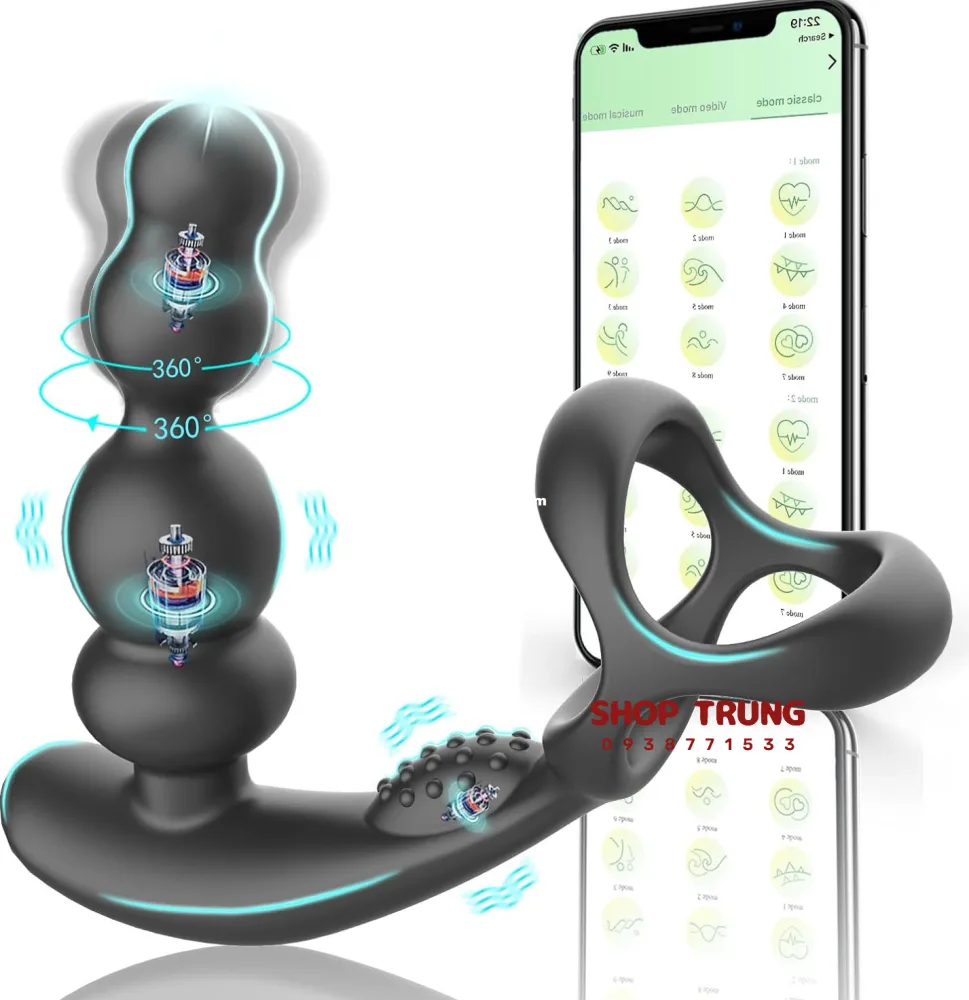 Mr Play Super Power 10 Mode Anal Massager App Control Safety — Diverse Vibration and Rotation Modes for Personalized