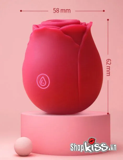 OMYSKY Rose-Shaped Clitoral Licking Vibrator Cute Pink — hình 3