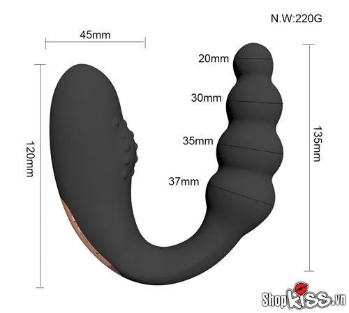 Faak Dual-Ended Anal Vibrator Silicone Black — Unique Dual-Head Functionality for Maximum Satisfaction