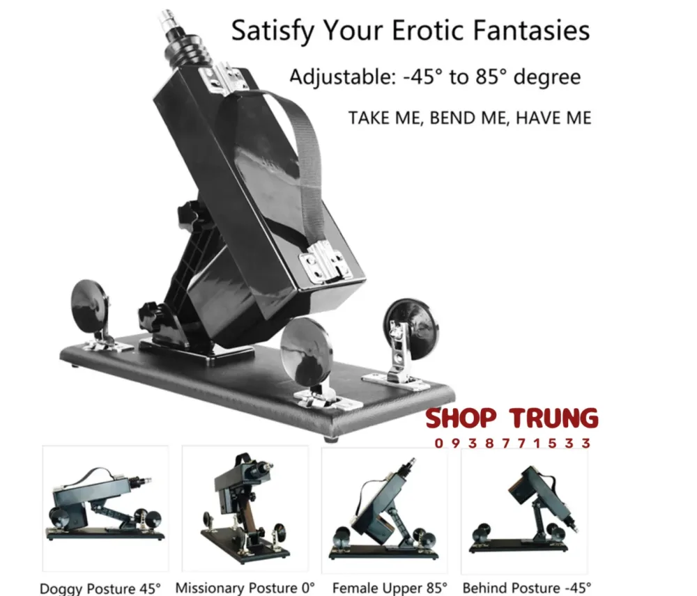 Machine Gun Female Automatic Vibrator 6 Heads — hình 5