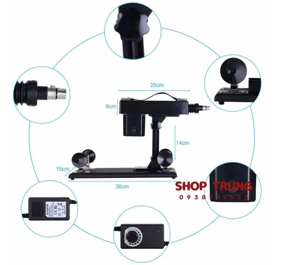 Machine Gun Female Automatic Vibrator 6 Heads — Superior Design and Build Quality