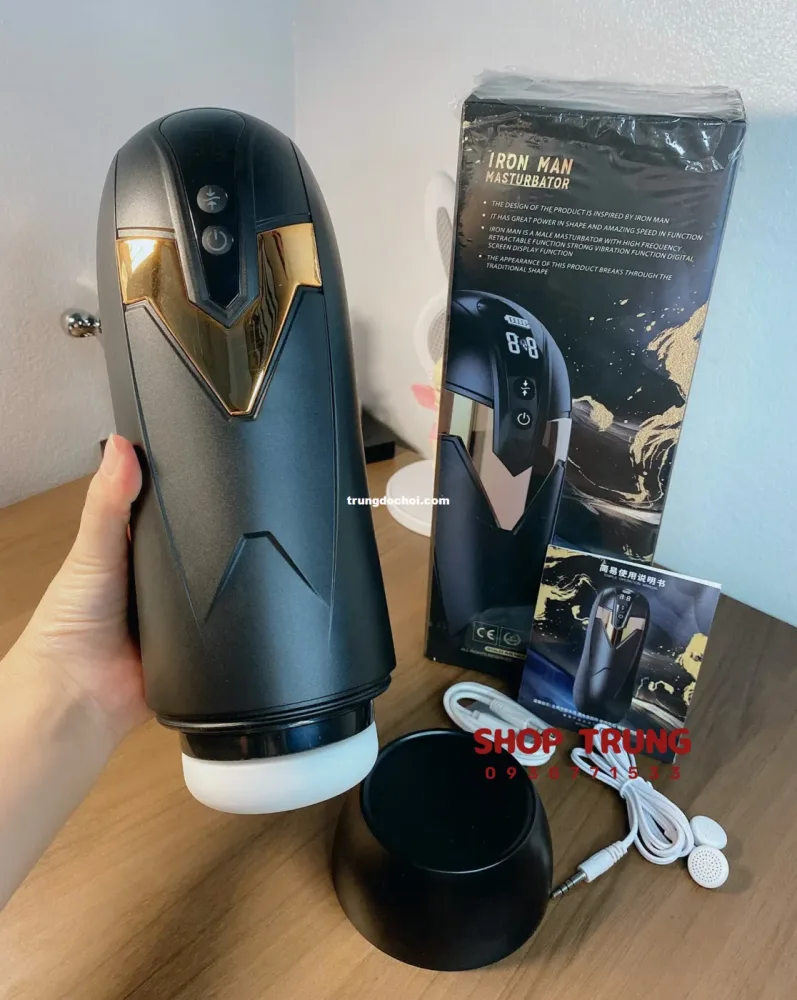 Iron Man Masturbator 4 Suction 9 Vibration Modes USB — Premium Materials and Perfect Size for Comfort