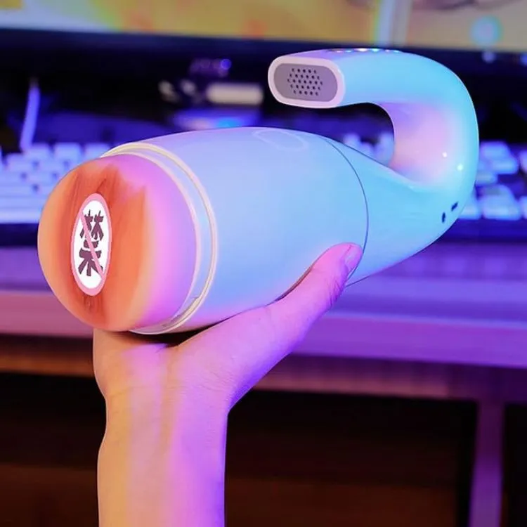 Flamigo Motorized Strong Sucking Soft Silicone Masturbator — hình 3