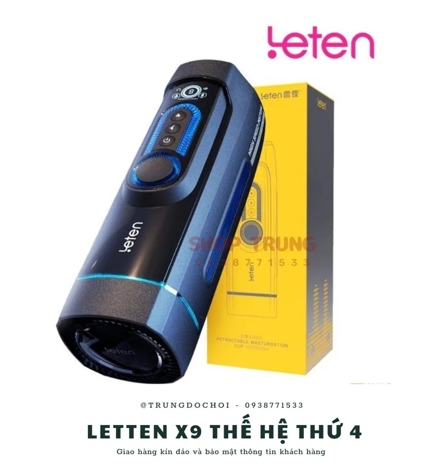 Leten X9 Powerful Piston Male Masturbator 10 Speeds — Multiple Vibration Modes & Intelligent LCD Display