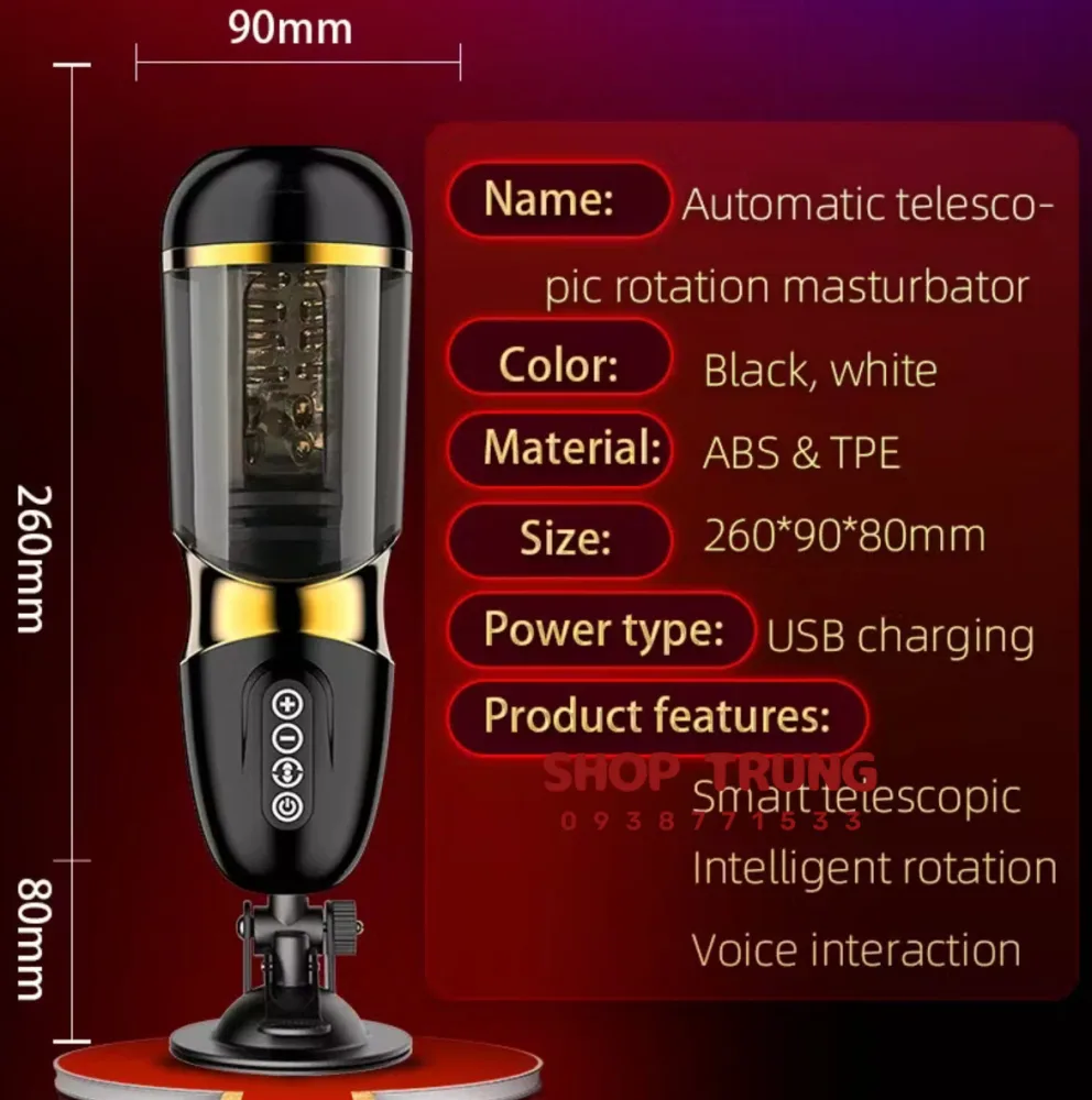 10-Mode Male Automatic Rotating Masturbation Device — hình 8