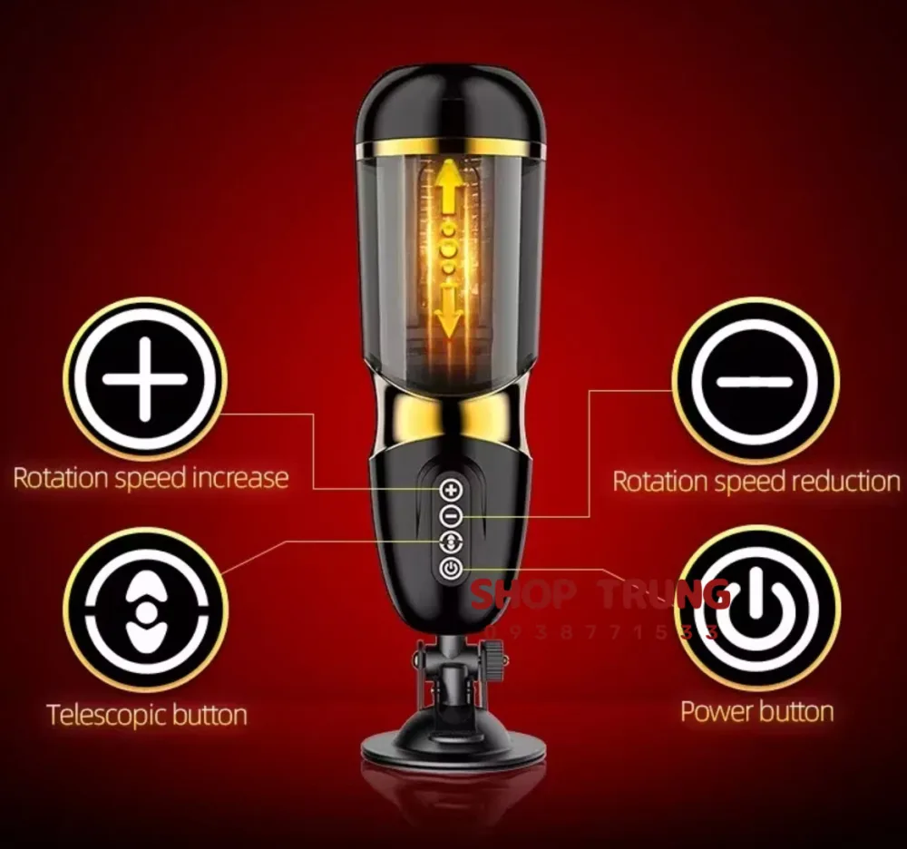 10-Mode Male Automatic Rotating Masturbation Device — hình 2