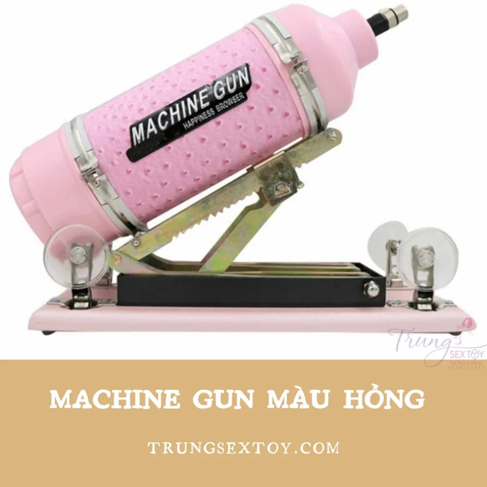 Machine Gun Pink Female Thrusting Realistic Toy — hình 5