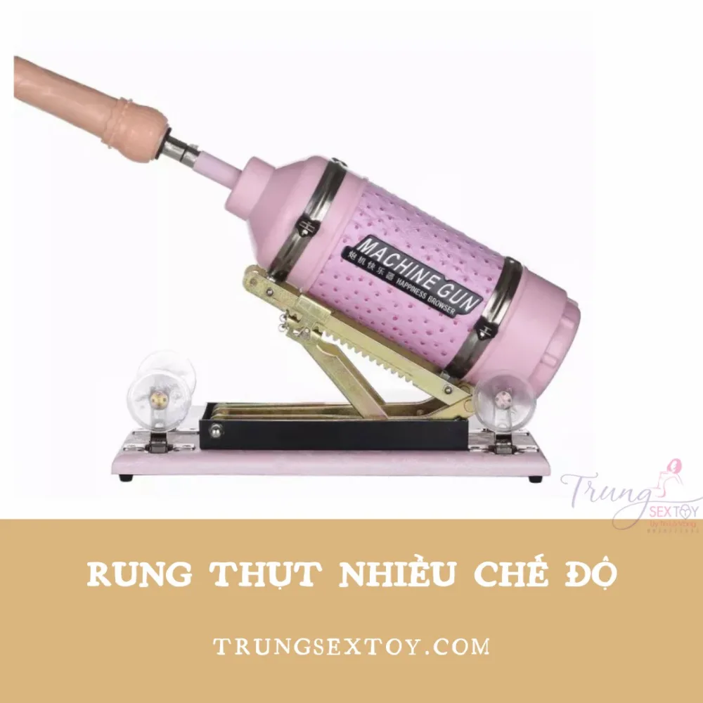 Machine Gun Pink Female Thrusting Realistic Toy — Ideal for Experienced Users & Couples