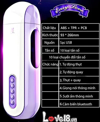 Easy Love AD36M Automatic Male Masturbator Rotating Toy — Realistic Design for Maximum Pleasure