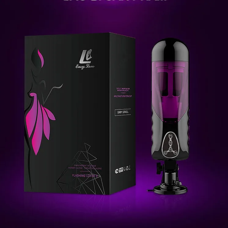 EASYLOVE automatic male masturbator with rotating vibration — Designed with precision and sophistication, this